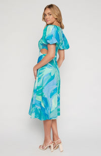 ELLIE BLUE ABSTRACT DRESS