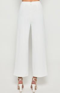TINA PANT WITH FRONT CHAIN WHITE
